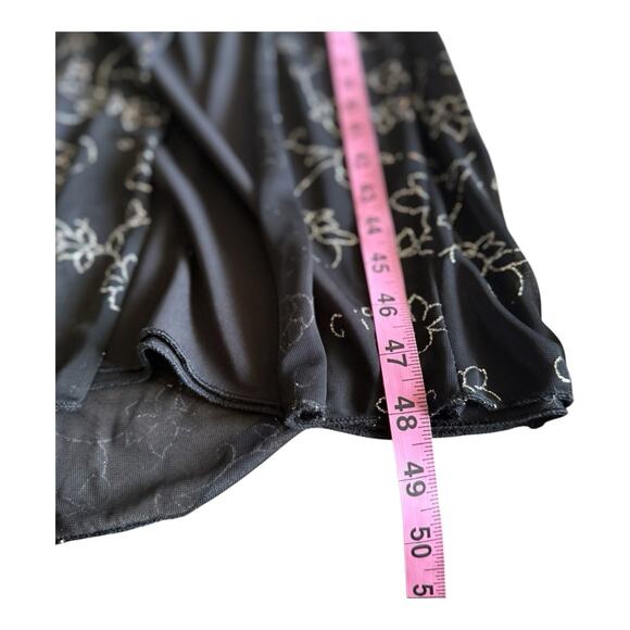 Vintage Taboo Strapless Long Dress Leg Slit Y2K Lined Embellished Stretch Small - Picture 8 of 8